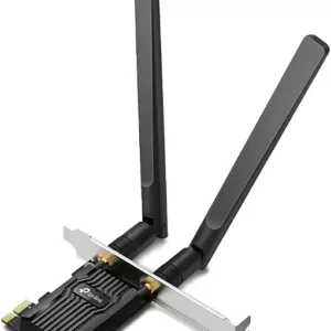TP-Link AX1800 Wi-Fi 6 High Gain Antennas Bluetooth 5.2 PCIe Adapter, Dual-Band, Low-Profile Bracket, MU-MIMO, Low- Latency Gaming, Supports Windows 10/11, Highly Secure WPA3 (Archer TX20E), Black