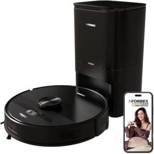 Eureka Forbes SmartClean with Auto Bin S2, 9000Pa High Suction Robotic Vacuum Cleaner (65 Days Hands-Free Cleaning) | LiDAR 3.0 & Quick Home Mapping | Wet Mopping | Self Emptying Bin