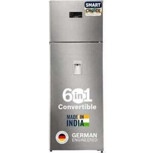 Bosch 368L, 2 Star, Frost Free Double Door Refrigerator with 2.5 L Water Dispenser | 6-in-1 Convertible Storage Modes | VitaFresh |Touch Panel | 2 Cooling System | VitaFresh (CTC39S22AI, Silver, 2026)