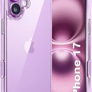 TheGiftKart Ultra-Hybrid Crystal Clear Back Case Cover for iPhone 17 | Shockproof Design | Hard Back Cover Case for iPhone 17 (PC & TPU, Transparent)