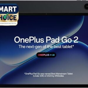 OnePlus Pad Go 2, [Smartchoice] | 30.73 cm (12.1 inch) 2.8K Display, Dolby Vision™, 120Hz Refresh Rate, Quad Speakers, AI, 10050 mAh Battery, 5G Tablet, 8GB RAM 256 GB Storage, Shadow Black