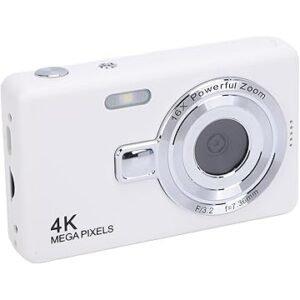 ZJchao 50MP 4K High Definition Compact DSLR Camera 16X Digital Zoom 2.4 Inch Screen Anti Shake Selfie Camera for Photography Enthusiasts (No Memory Card)