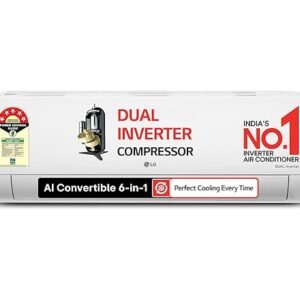 LG 1.5 Ton 5 Star,New star rated, DUAL Inverter Split AC (Copper, AI Convertible 6-in-1,VIRAAT Mode,Faster Cooling & Energy Saving,4 Way Swing, HD Filter with Anti-Virus Protection, US-Q19YNZE3,White)