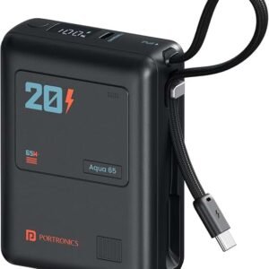 Portronics Aqua 65, 65 W Compact Pocket Size Power Bank