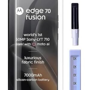 Tempered Glass Screen Protector Compatible for Motorola edge 70 fusion 5G (Transparent) Edge To Edge Screen Coverage UV With Easy Installation Kit, Pack of 1