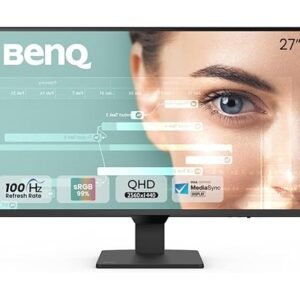 BenQ GW2790Q, 27 Inch (68.58 cm), IPS, 2K QHD 2560x1440, 100Hz, Black, 99% sRGB, 1500:1 CR, Eye-Careu, Dual HDMI, DisplayPort, Bezel-Less, Eyesafe, Wall Mountable Monitor