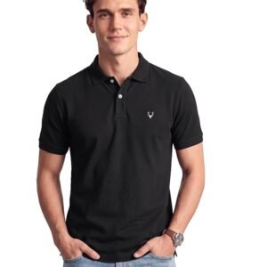 Allen Solly Men’s Polo T‑Shirt | Comfortable Rich Cotton Blend, Band Collar, Regular Fit | Stylish & Premium All Day Wear