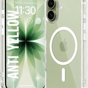DIZORO Crystal Clear Magnetic Compatible with iPhone 17 Case with Anti-Yellow Anti-Scratch Shockproof Transparent Cover