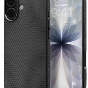 Spigen Liquid Air Back Cover Case for iPhone 17, Durable Protection, Air Cushion Technology - TPU | Matte Black