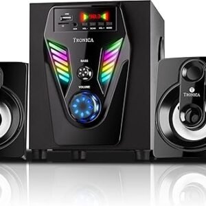 TRONICA FD-101 25W Home Theater/ 2.1 Channel Bluetooth Home Theater Music System with Remote/FM/USB/AUX/LED/TV Support/Hi-Bass Woofer System