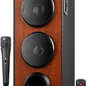 TRONICA Dhwani DJ 40Watt Bluetooth Tower Speaker | Bass-Boosted Party DJ Speaker & Home Theater Sound System with Wired Mic, FM, USB, AUX, TV, Remote,Wireless Music Streaming for Karaoke Night, Music