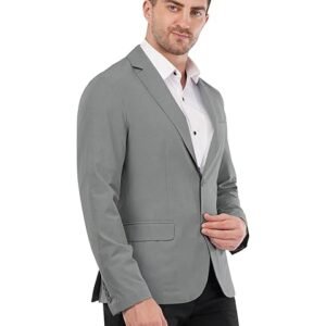SaintX Men's Tailored Unlined Casual Blazer | Layering Coat, Drapes & Feels Like an Overshirt | Designed for Summers | Breathable 4-Way High Stretch Knit Fabric for All Day Comfort | Slim Fit