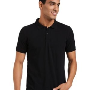 Amazon Brand - Symbol Men's Cotton Rich Solid Polo Tshirt | Collar Tshirts | Half Sleeves | Plain-Regular Fit (Available in Plus Sizes and Combo Pack of 2)