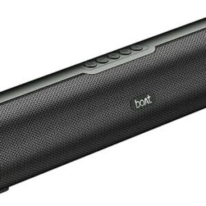 boAt Aavante 2.0 150, 2.0 CH, 16W Signature Sound, RGB LEDs, Dual Full-Range Drivers, Upto 5H Battery, TWS, Multi Ports, Bluetooth Sound bar, Home Theatre Soundbar Speaker (Premium Black)